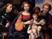 Girolamo di Benvenuto Virgin and Child with Saints Michael and Joseph oil painting artist